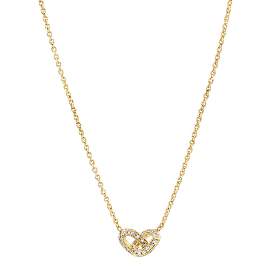 Lizzie Mandler XS Double Sided Pave Diamond Necklace - Necklaces - Broken English Jewelry