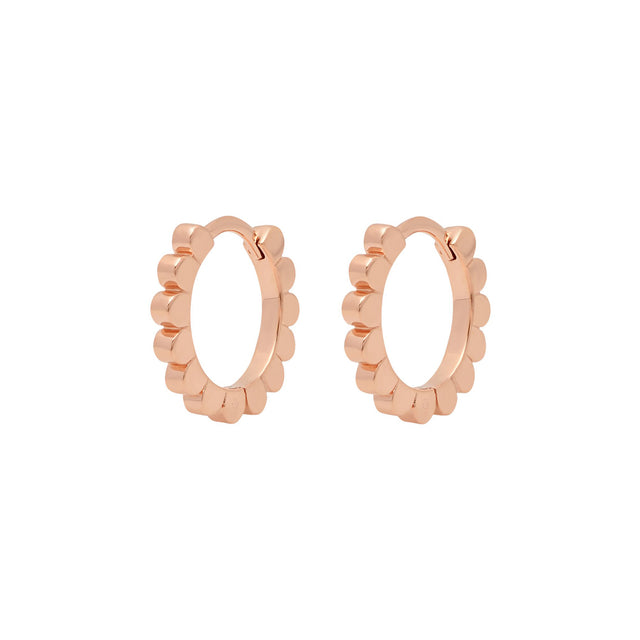 Nancy Newberg Daisy Huggies - Rose Gold - Broken English Jewelry