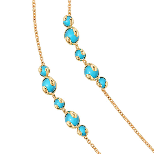 Cardan Cluster Necklace - Turquoise