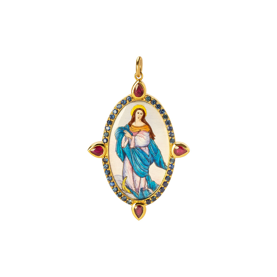 Colette Blue Mother Pendant - Charms & Pendants - Broken English Jewelry