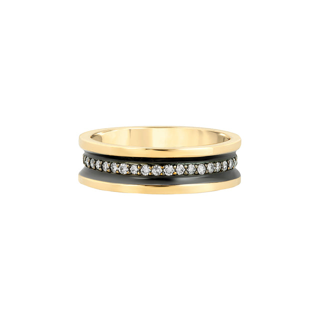 Nancy Newberg Thin Diamond Line Band - Broken English Jewelry