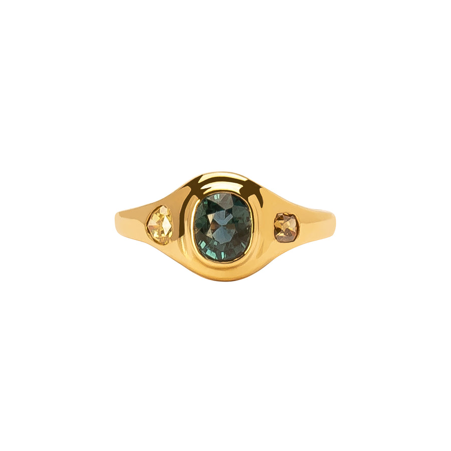 Xiao Wang Neptune Centered Ring - Sapphire & Diamond - Earrings - Broken English Jewelry