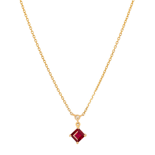 Ruby & Diamond Whispers Necklace - Main Img