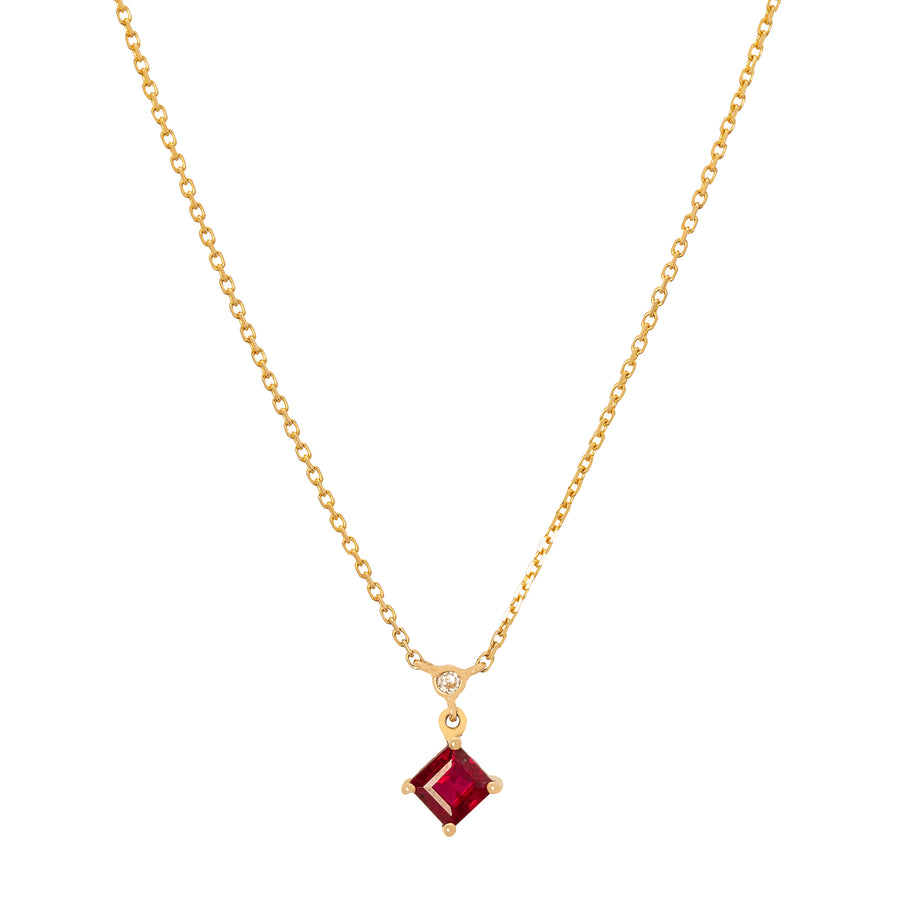 YI Collection Ruby & Diamond Whispers Necklace - Broken English Jewelry