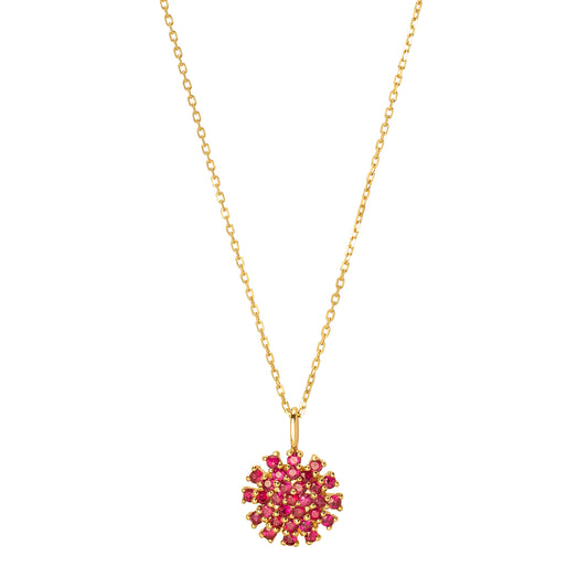 Flower Necklace - Ruby - Main Img