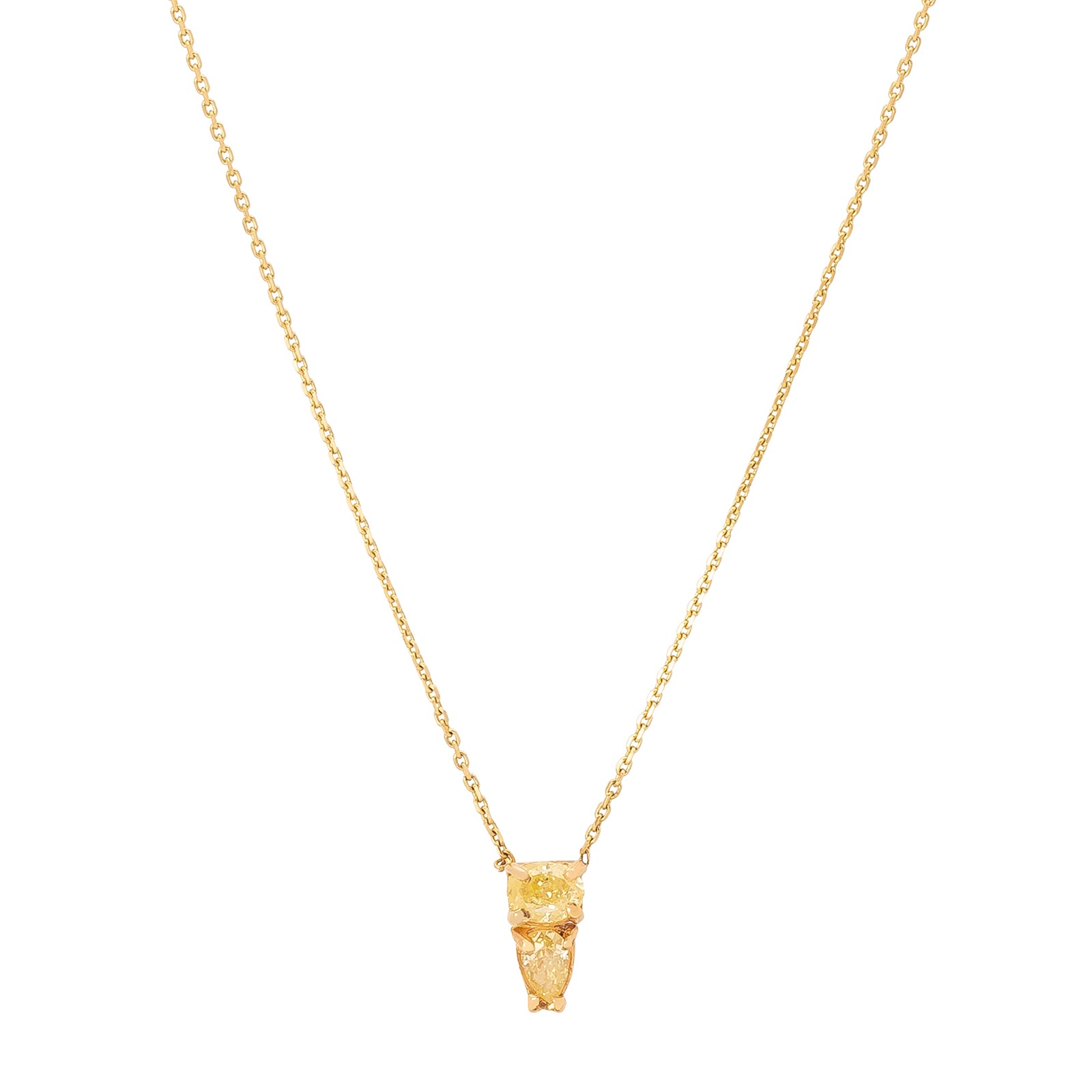 Xiao Wang Stardust Necklace - Pair Yellow Diamond - Broken English Jewelry
