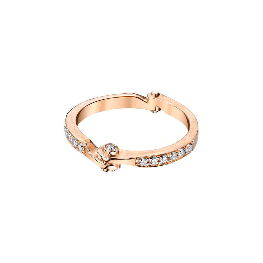 Borgioni Diamond Handcuff Ring - Rose Gold - Broken English Jewelry