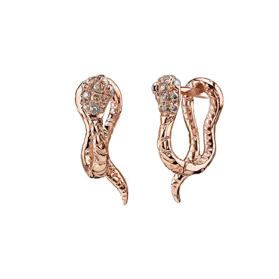 Borgioni Snake Huggies - Rose Gold - Broken English Jewelry