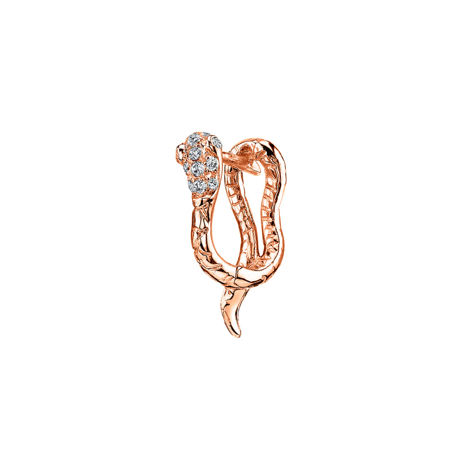 Borgioni Snake Huggie - Rose Gold - Earrings - Broken English Jewelry