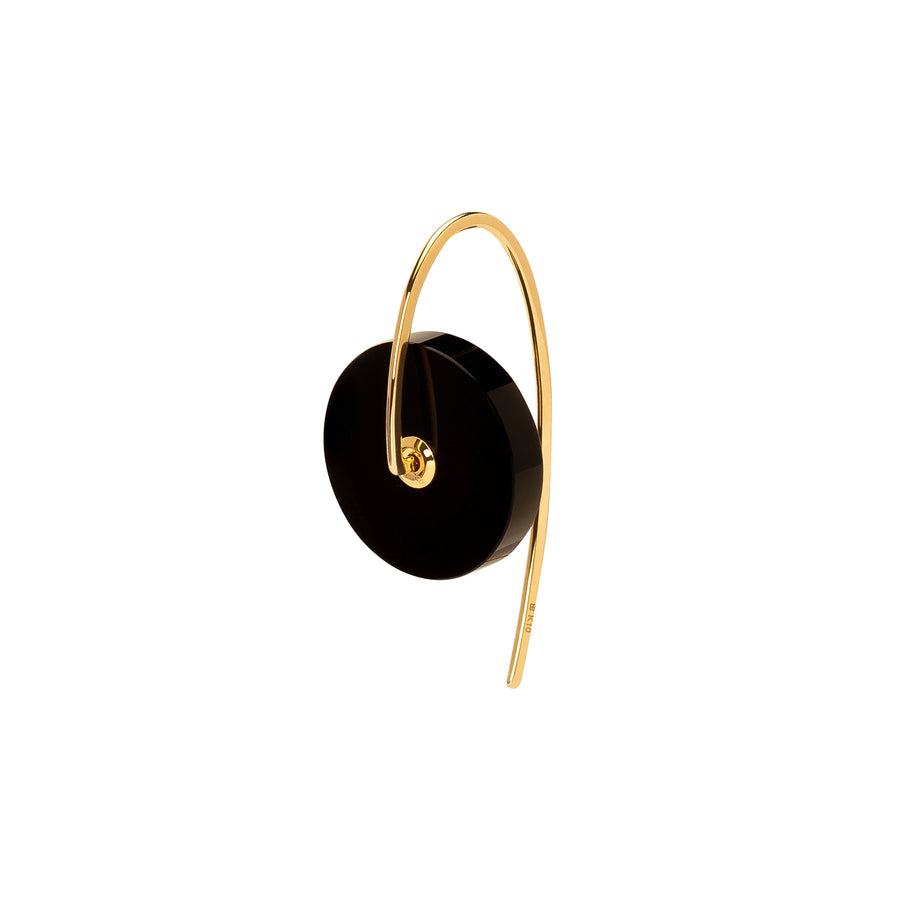 Hirotaka Orbital Hook Earring - Onyx - Earrings - Broken English Jewelry