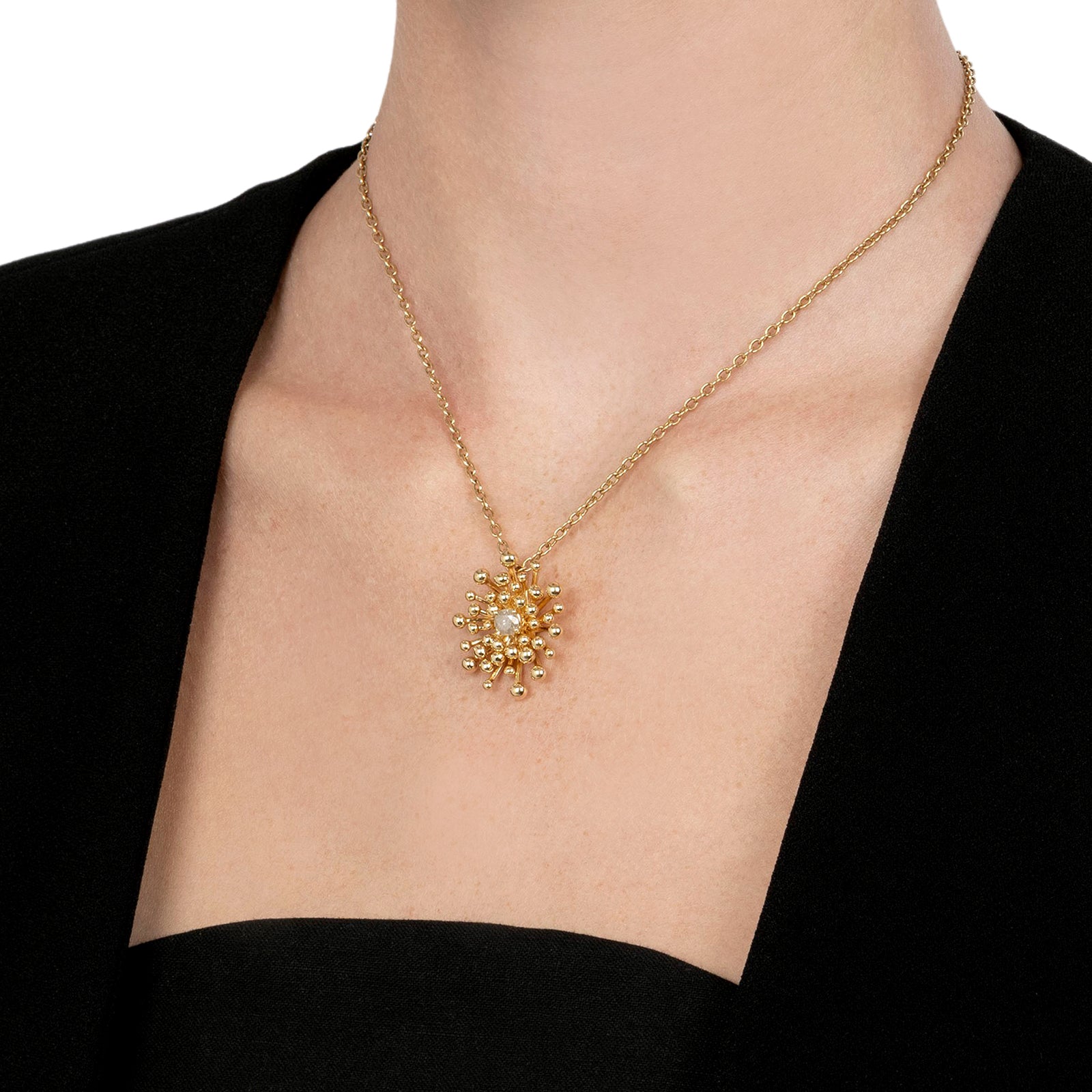 VRAM Nocturne Pendant Necklace - Gray Diamond - Broken English Jewelry