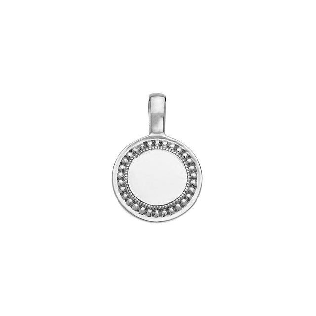 Sethi Couture P.S. Small Round Charm - White Gold - Charms & Pendants - Broken English Jewelry