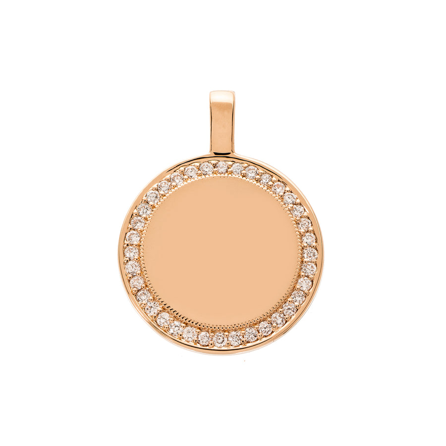Sethi Couture P.S. Large Round Diamond Charm - Rose Gold - Charms & Pendants - Broken English Jewelry