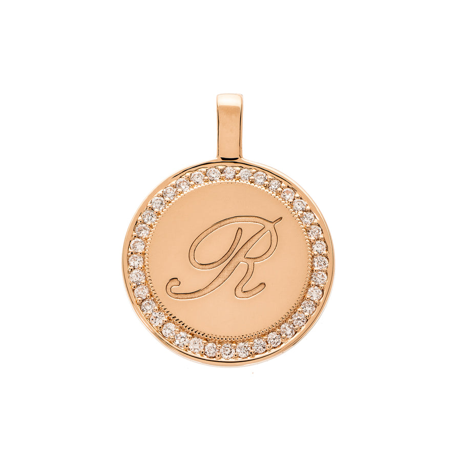 Sethi Couture P.S. Large Round Diamond Charm - Rose Gold - Charms & Pendants - Broken English Jewelry