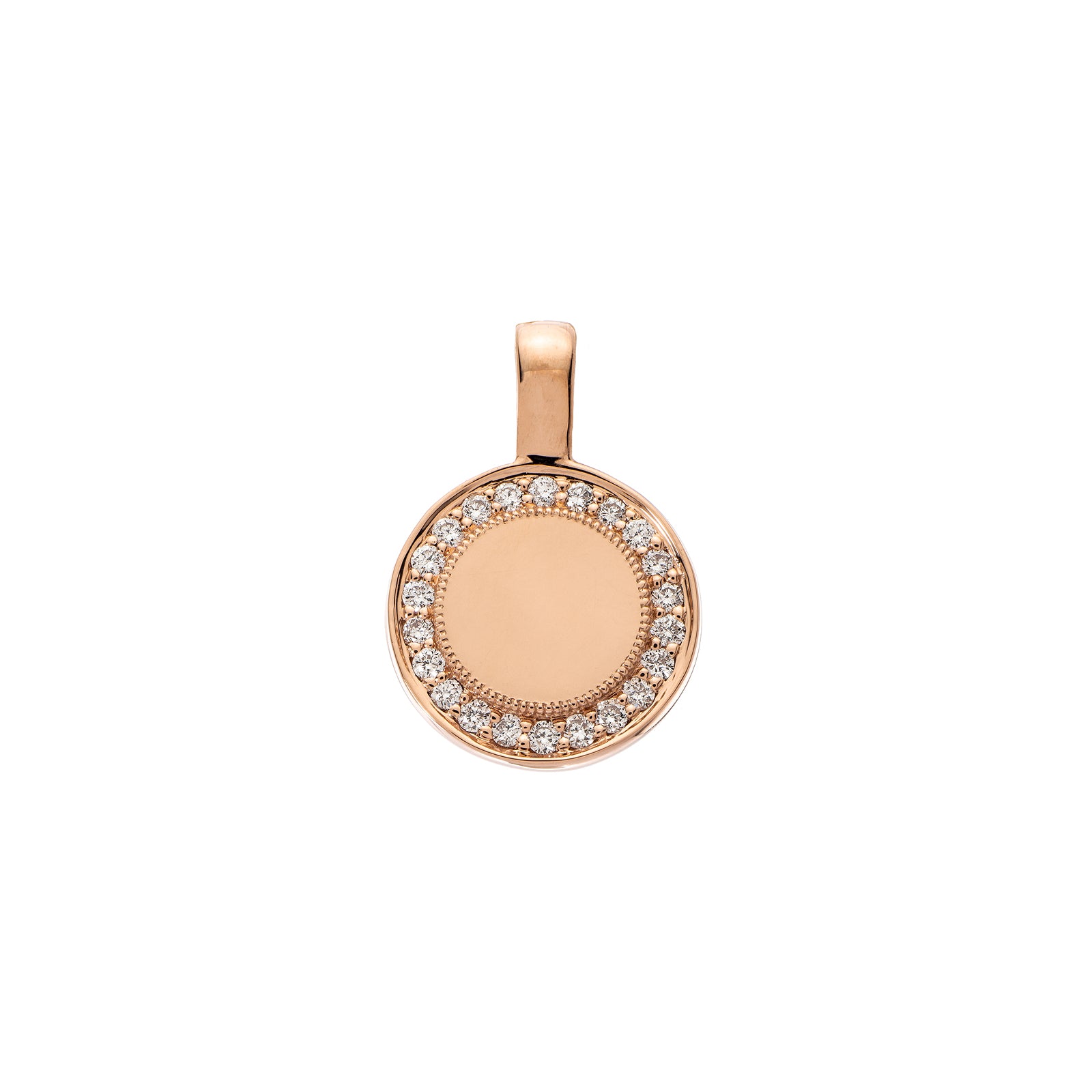 Sethi Couture P.S. Small Round Diamond Charm - Rose Gold - Charms & Pendants - Broken English Jewelry