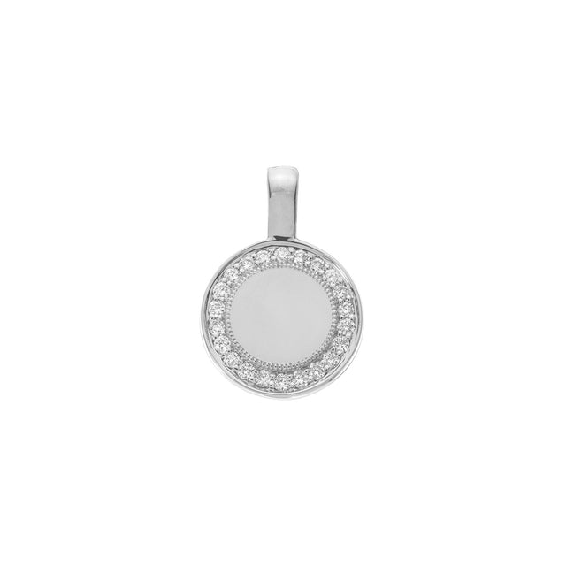 Sethi Couture P.S. Small Round Diamond Charm - White Gold - Charms & Pendants - Broken English Jewelry
