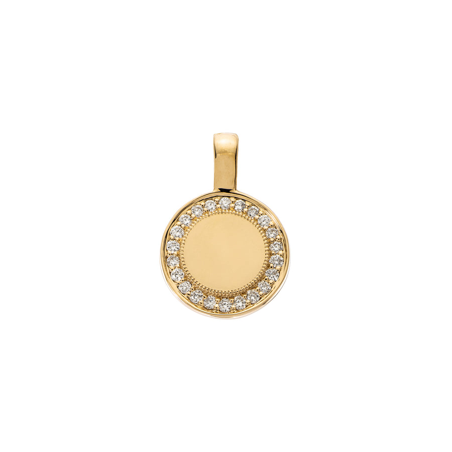 Sethi Couture P.S. Small Round Diamond Charm - Yellow Gold - Charms & Pendants - Broken English Jewelry