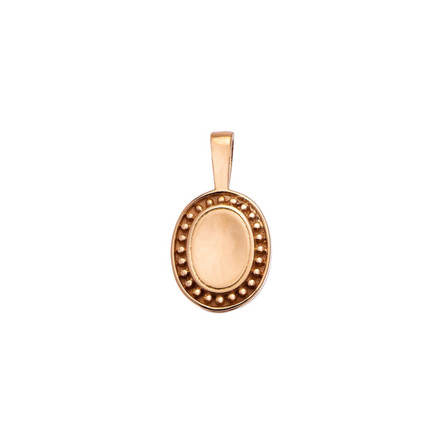 Sethi Couture P.S. Small Oval Charm - Rose Gold - Charms & Pendants - Broken English Jewelry