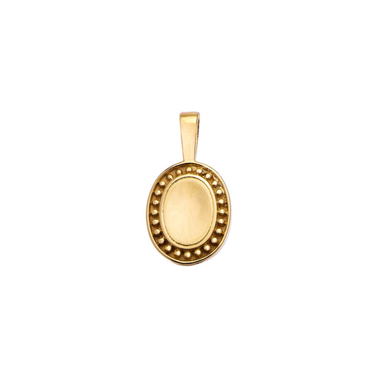P.S. Small Oval Charm - Yellow Gold - Main Img