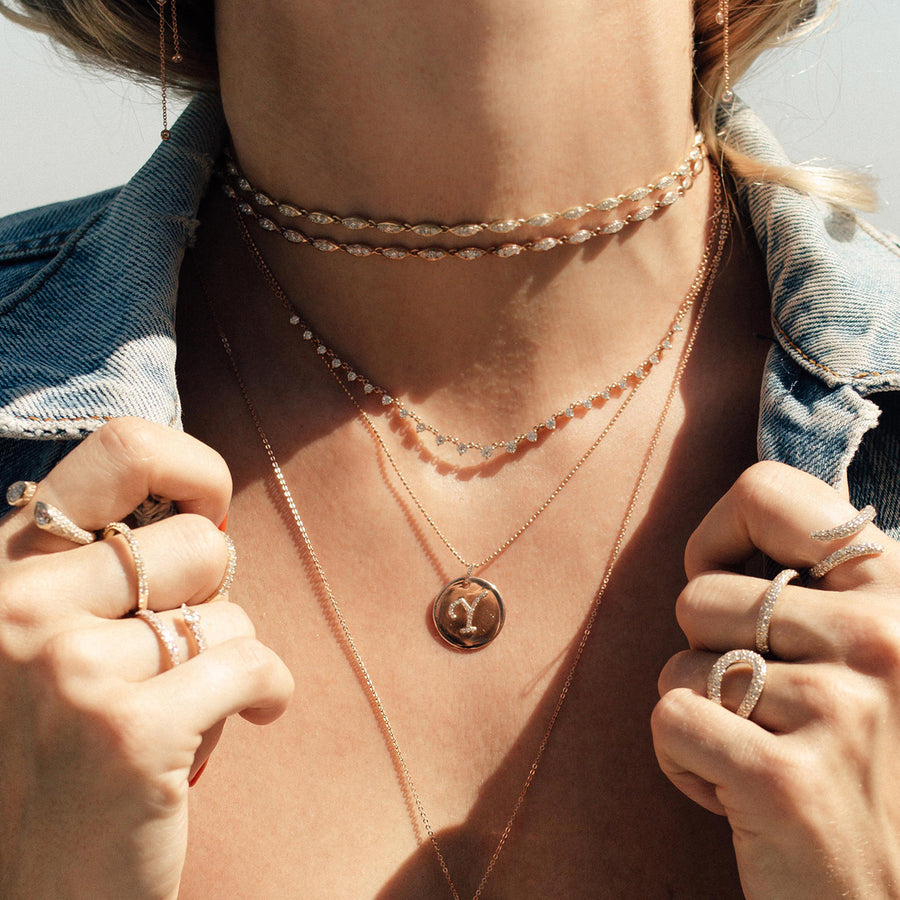 Carbon & Hyde Renata Custom Necklace - Rose Gold - Necklaces - Broken English Jewelry