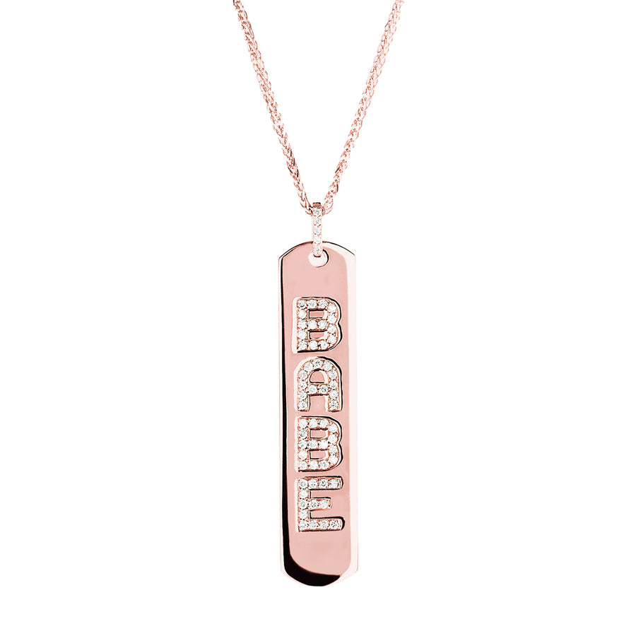 Carbon & Hyde Custom Longtag Necklace - Rose Gold - Necklaces - Broken English Jewelry