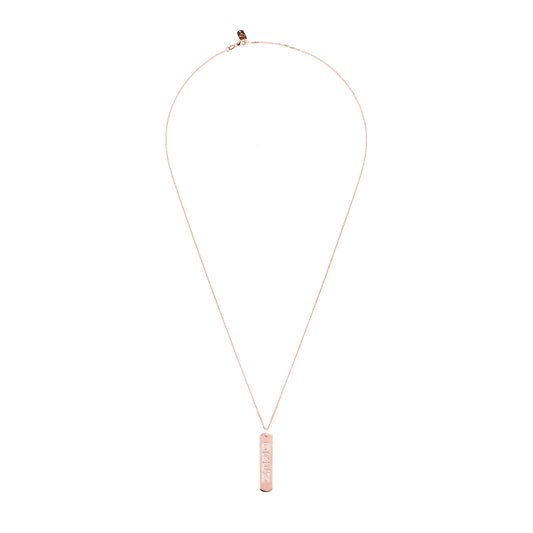Custom Longtag Necklace - Rose Gold