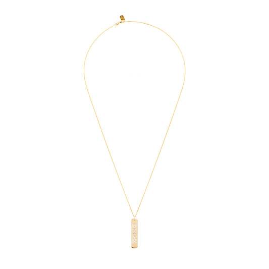 Custom Longtag Necklace - Yellow Gold