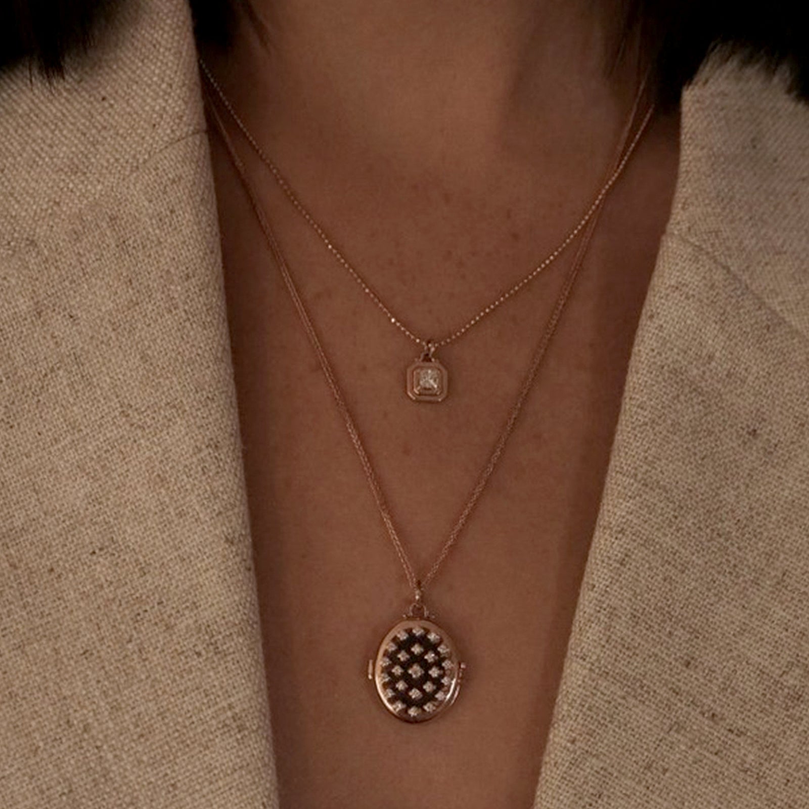 Carbon & Hyde Etoile Locket Necklace - Rose Gold - Necklaces - Broken English Jewelry