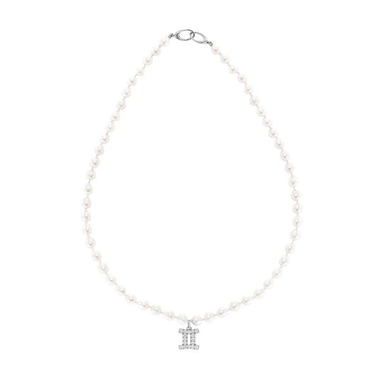Zodiac Pearl Necklace - White Gold
