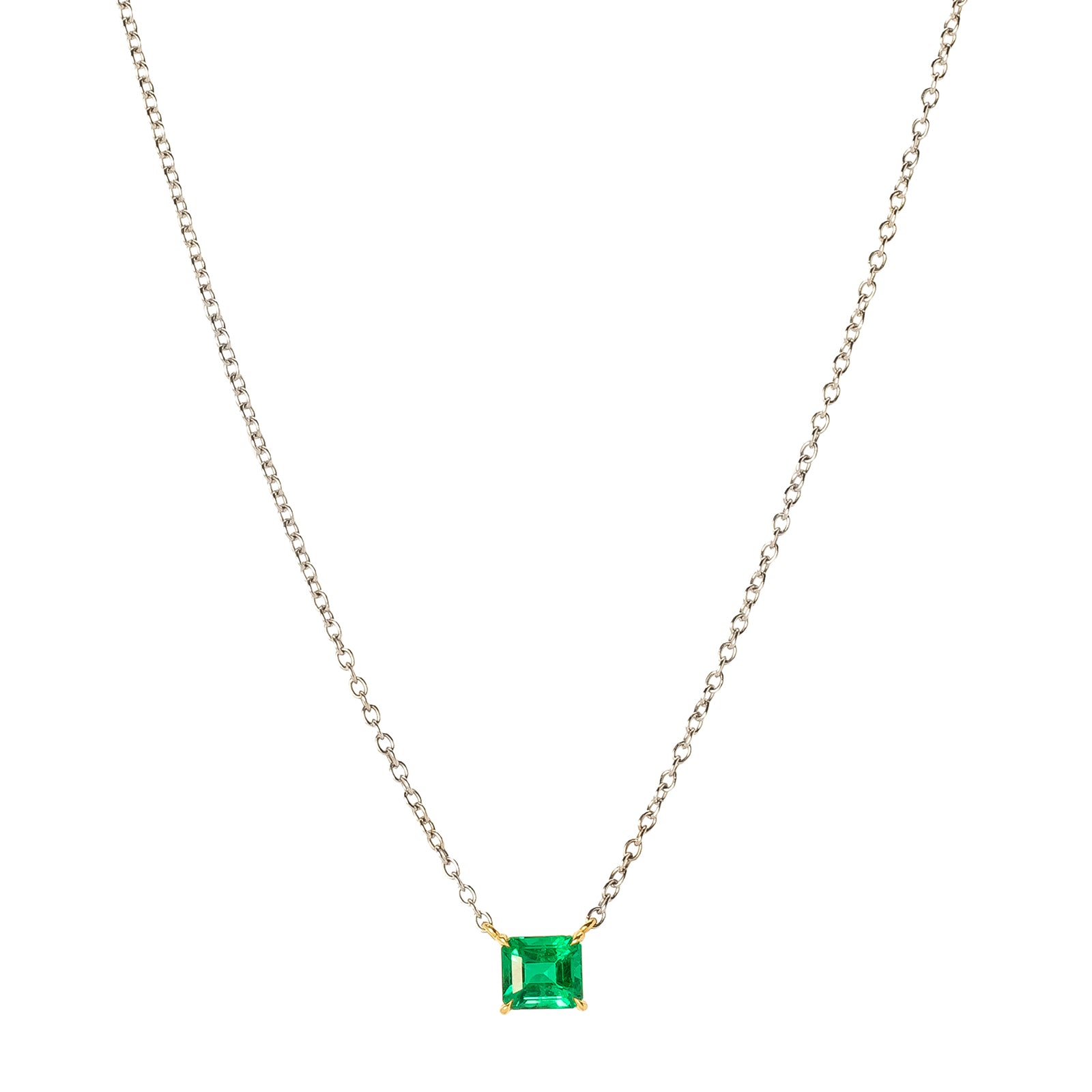 Ara Vartanian Pendant Necklace - Emerald - Necklaces - Broken English Jewelry