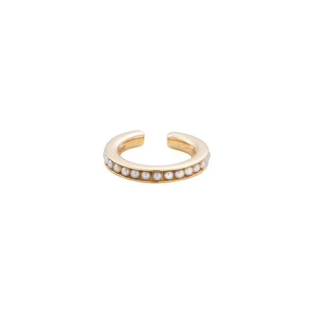 Hirotaka Caviar Ear Cuff - Pearl - Broken English Jewelry