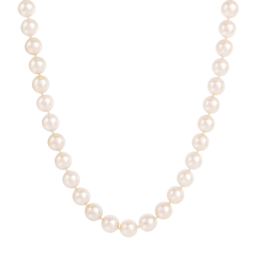 Storrow 8.5mm Japanese Akoya Pearl Howie Necklace - 18" - Necklaces - Broken English Jewelry