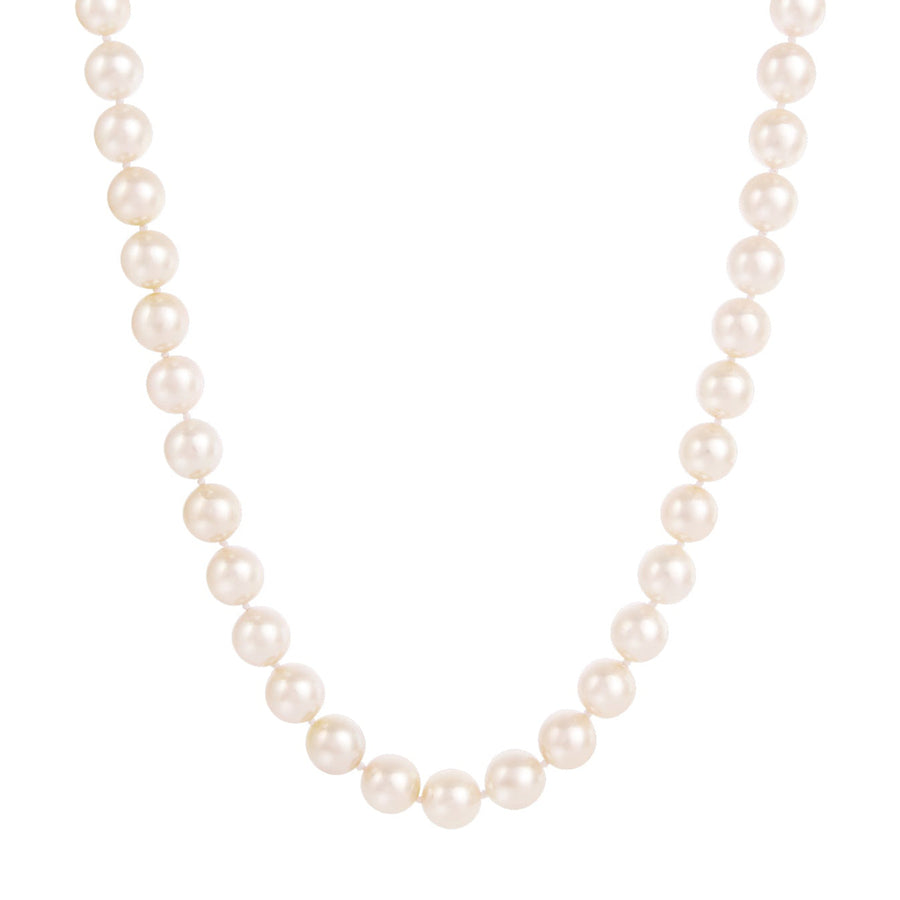 Storrow 8.5mm Japanese Akoya Pearl Howie Necklace - 22" - Necklaces - Broken English Jewelry