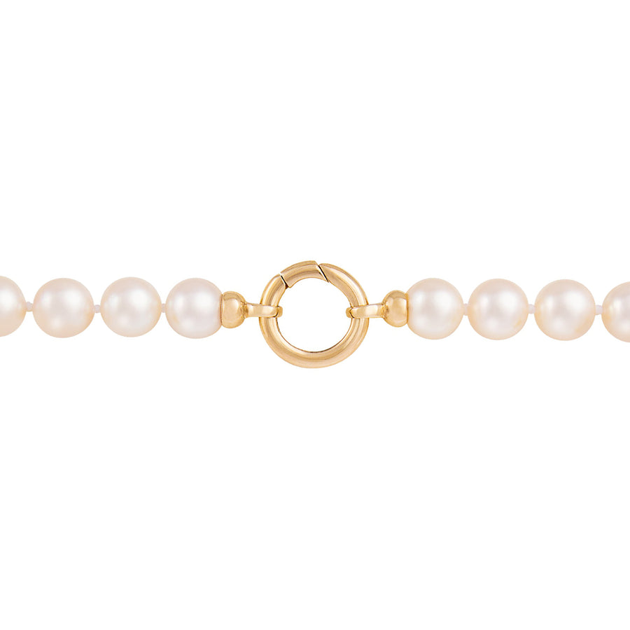 Storrow 8.5mm Japanese Akoya Pearl Howie Necklace - 22" - Necklaces - Broken English Jewelry