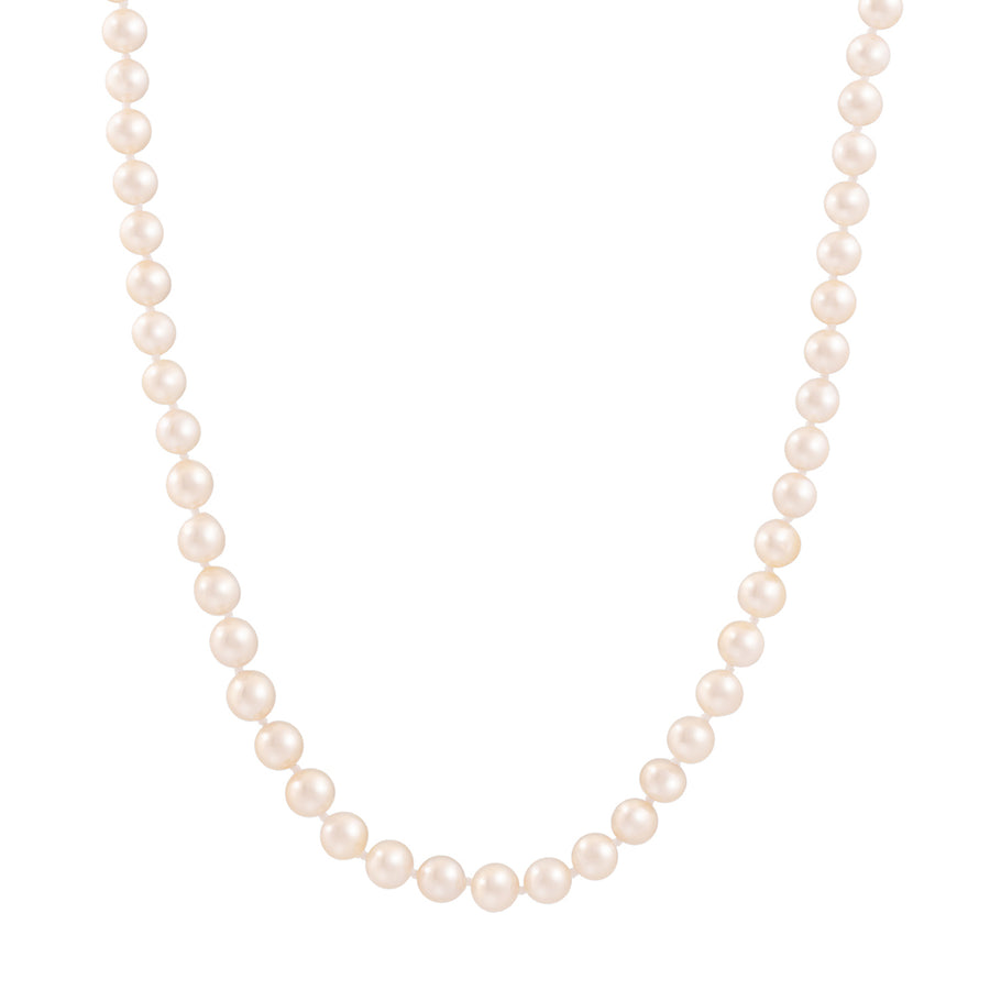 Storrow 7mm Japanese Akoya Pearl Howie Necklace - 18" - Necklaces - Broken English Jewelry