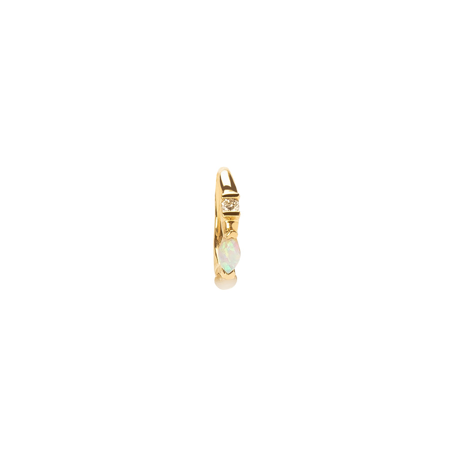 Pamela Love Clicker Huggie - Opal, Diamond & Pearl - Earrings - Broken English Jewelry
