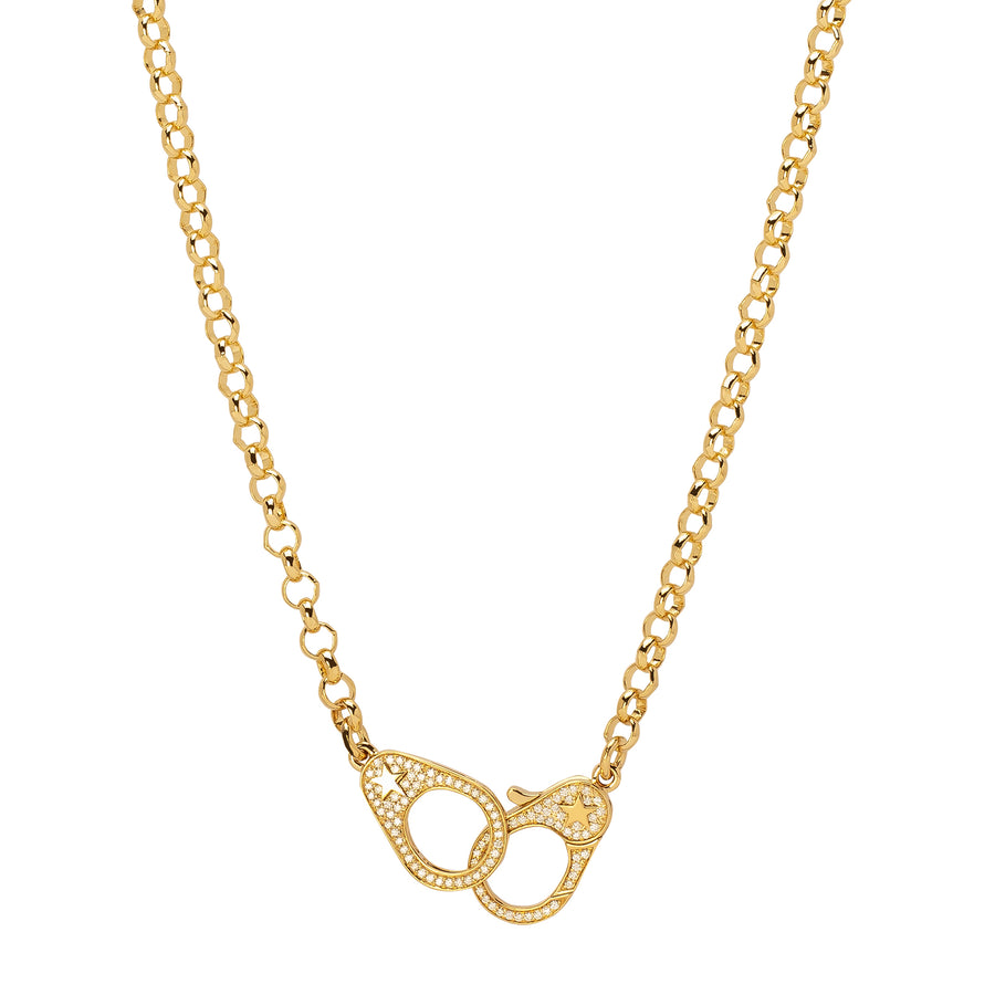 Foundrae Sister Hook Medium Belcher Diamond Necklace - 16" - Necklaces - Broken English Jewelry