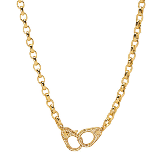 Sister Hook Heavy Belcher Diamond Necklace - 18" - Main Img