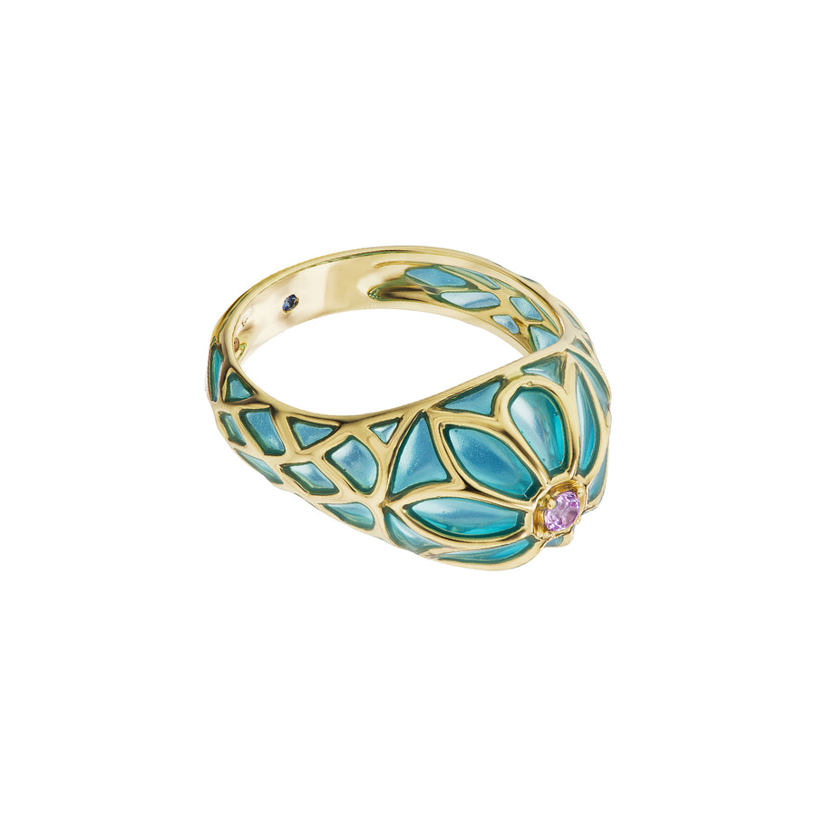 Ark Lalita Aura Ring - Blue - Rings - Broken English Jewelry