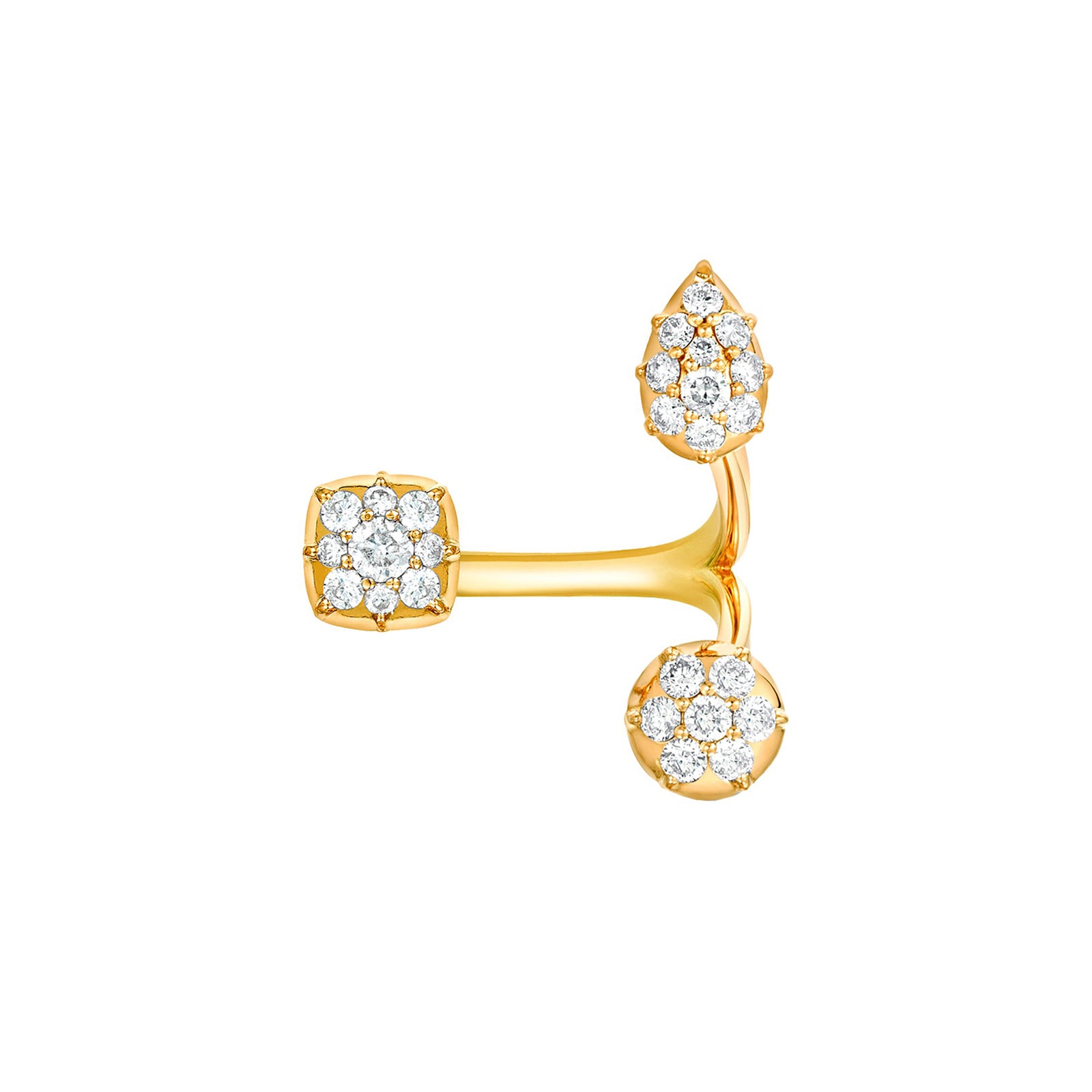 Carbon & Hyde Throne Ring - Yellow Gold - Broken English Jewelry