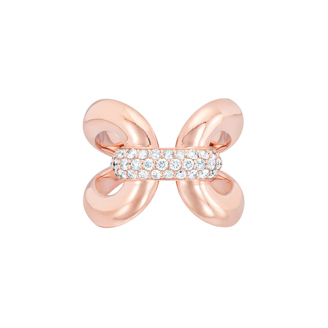 Carbon & Hyde Love Lock Ring - Rose Gold - Broken English Jewelry