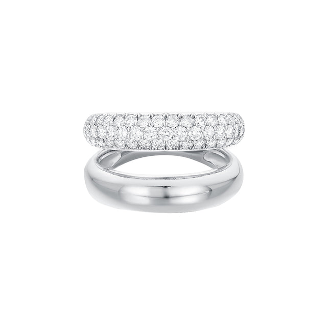 Carbon & Hyde Gemini Ring - White Gold - Rings - Broken English Jewelry