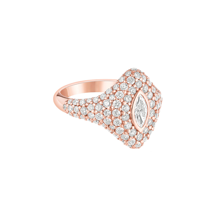Carbon & Hyde Marquise Diamond Bling Pinky Ring - Rose Gold - Broken English Jewelry