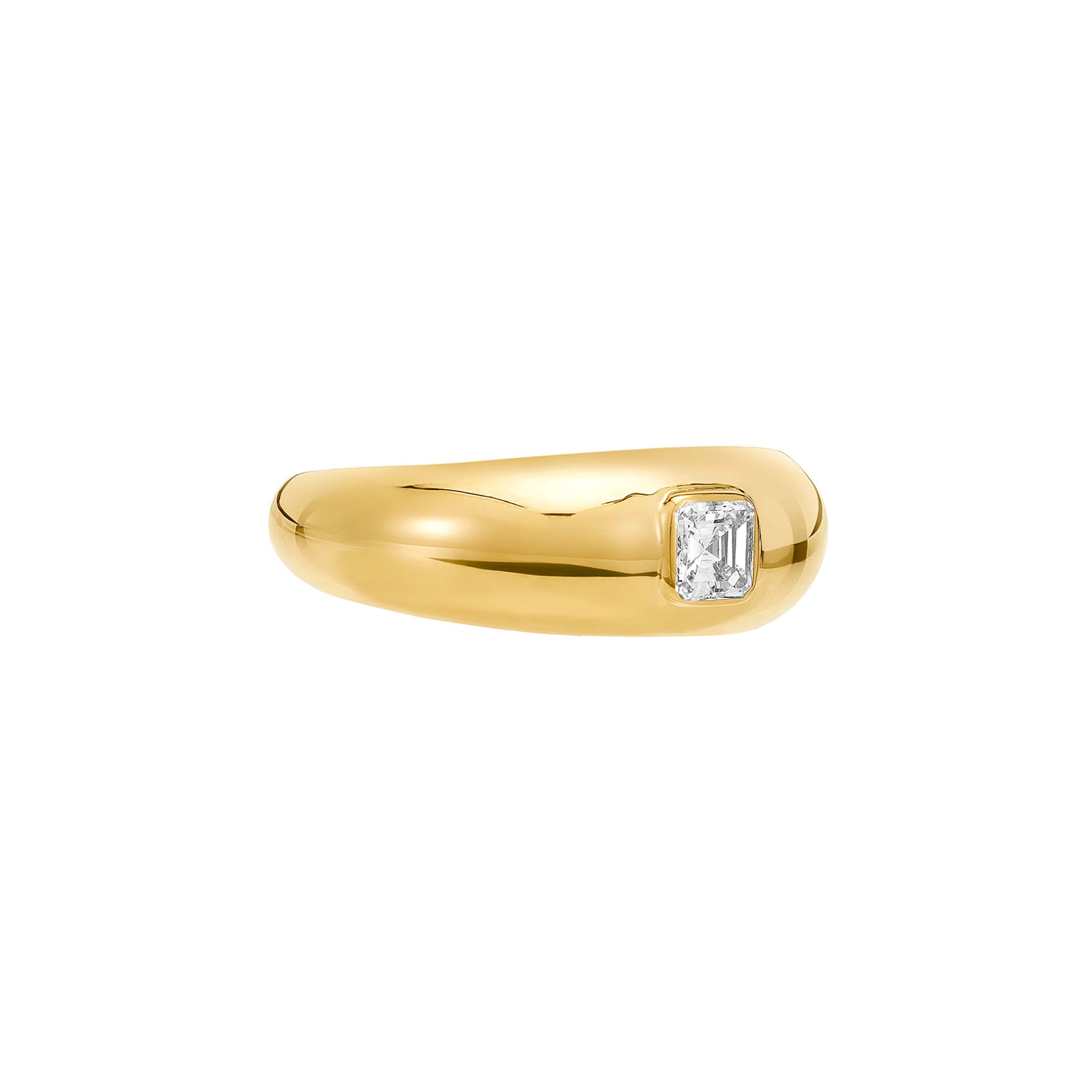 Carbon & Hyde Asscher Diamond Dome Band - Yellow Gold - Broken English Jewelry