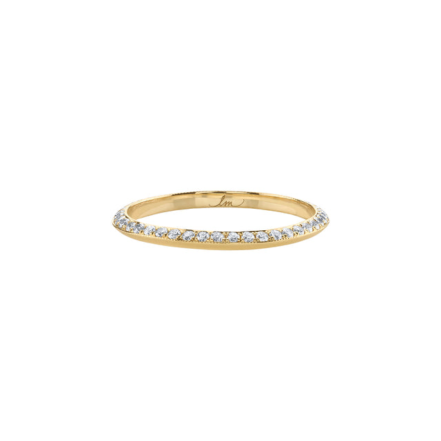 Lizzie Mandler Knife Edge One Sided Petite Band - Diamond - Rings - Broken English Jewelry
