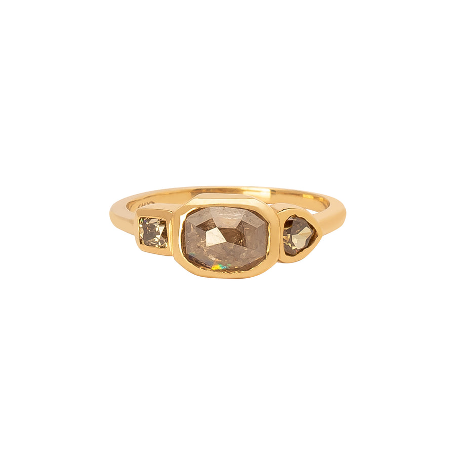 Xiao Wang Surface Ring - Mixed Diamond - Broken English Jewelry
