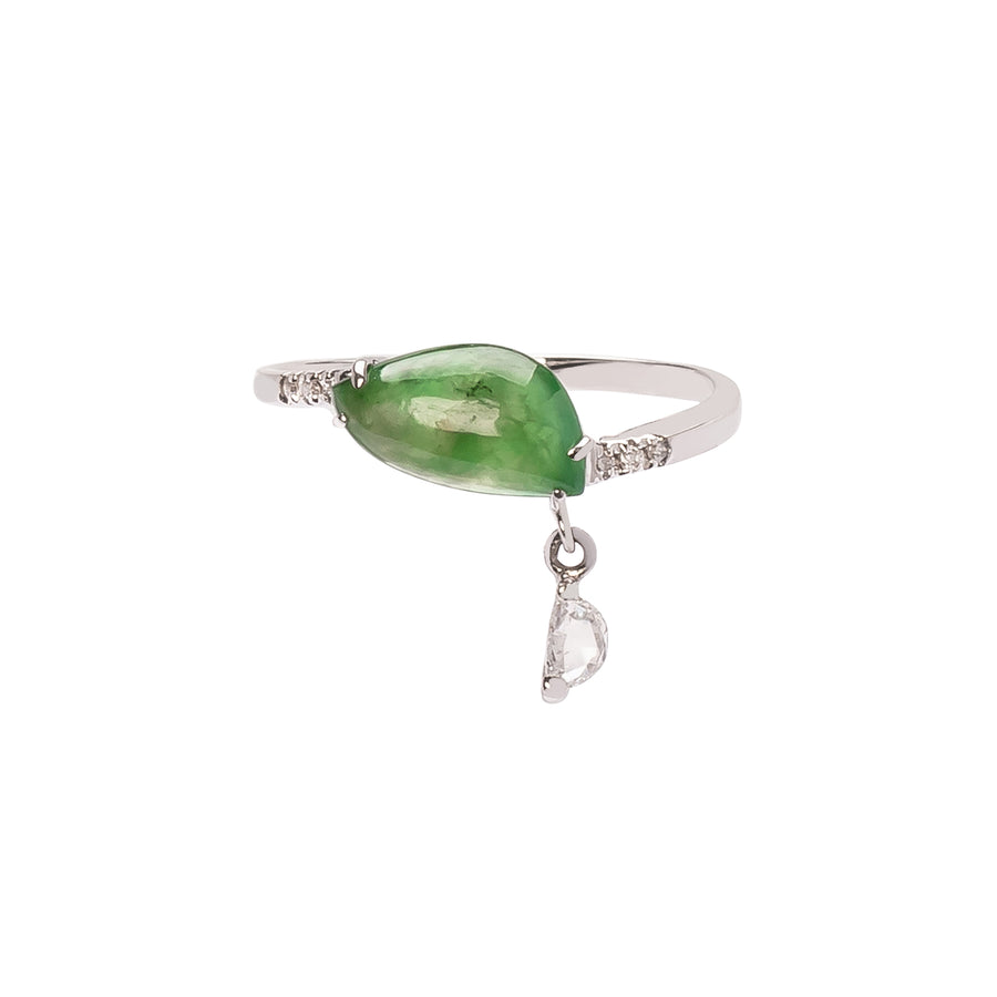 Xiao Wang Galaxy Green Jadeite Ring - Rings - Broken English Jewelry