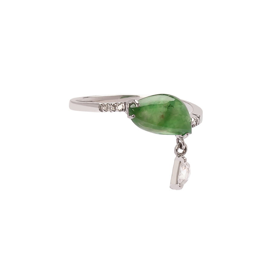 Xiao Wang Galaxy Green Jadeite Ring - Rings - Broken English Jewelry