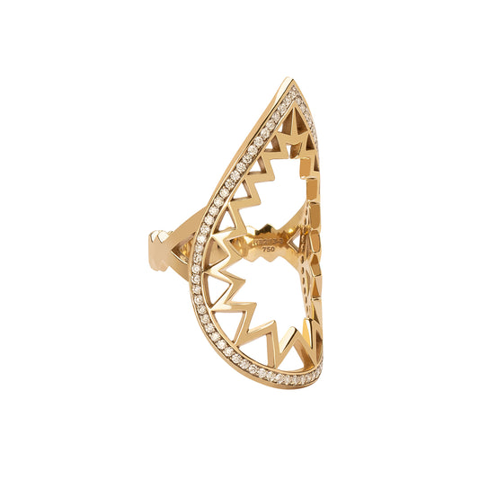Teardrop Zig Zag Ring