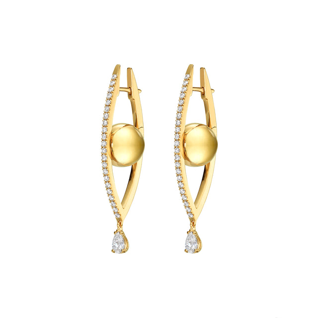 Cadar Reflection Hoops - Medium - Earrings - Broken English Jewelry